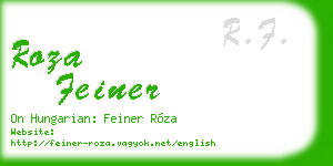 roza feiner business card