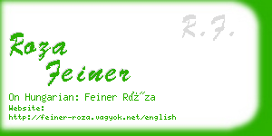 roza feiner business card